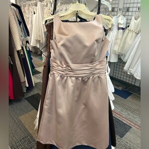 Alfred Angelo Satin A-Line Dress in Blush